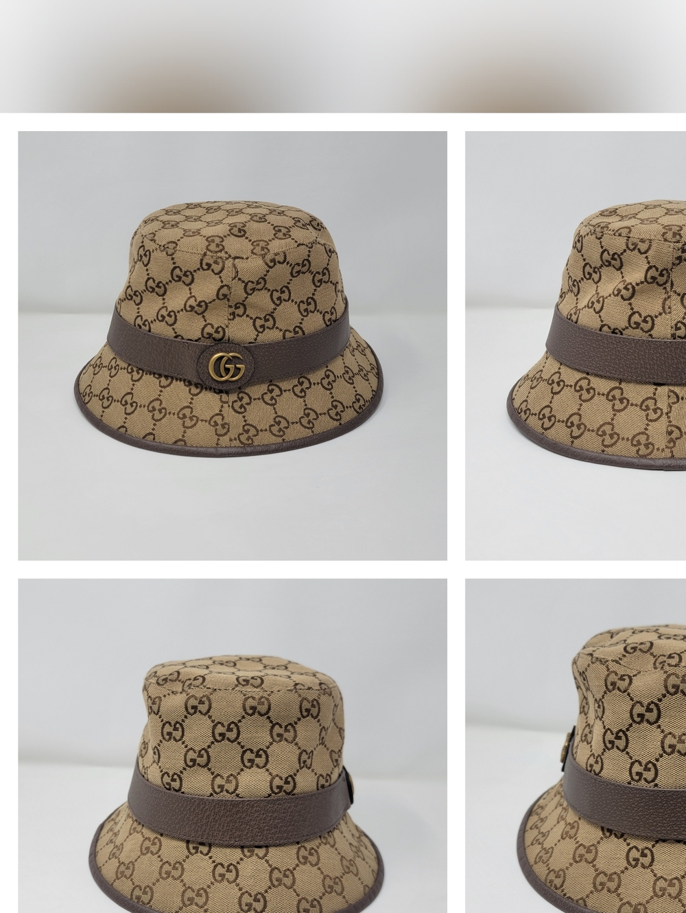 GUCCI GG Canvas Bucket Hat Size S (57cm) - Picture 10 of 11